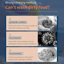 Portable Fruit And Vegetable Cleaning Purifier Meat Vegetables And Fruit Disinfection Cleaning Machine Automatic Household To Farm Residue Vegetable Washing Machine
