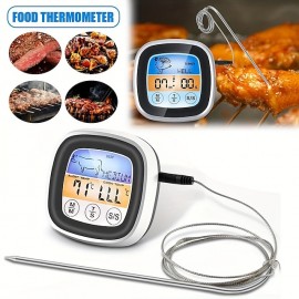 Digital Meat Thermometer BBQ Kitchen Cooking Thermometer With Waterproof Probe Timer Backlight Oven Thermometer Kitchen Gadgets
