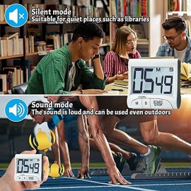 Large Display, Digital Kitchen Timer & Stopwatch,Bold Digits, Simple Operation, Loud Alarm, Magnetic Kickstand for Cooking and Classroom
