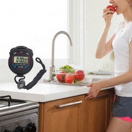 Digital LCD Timer Stopwatch, Handheld Sports Chronograph Stop Watch, Professional Portable Stopwatch
