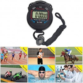 Digital LCD Timer Stopwatch, Handheld Sports Chronograph Stop Watch, Professional Portable Stopwatch
