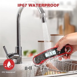 Digital Instant Read Meat Thermometer with Probe for Grilling BBQ Cooking Baking Liquids & Candy
