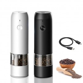 Electric Automatic Salt and Pepper Grinder Set Rechargeable With USB Gravity Spice Mill Adjustable Spices Grinder Kitchen tools
