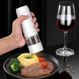 Electric Automatic Salt and Pepper Grinder Set Rechargeable With USB Gravity Spice Mill Adjustable Spices Grinder Kitchen tools
