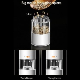 Electric Automatic Salt and Pepper Grinder Set Rechargeable With USB Gravity Spice Mill Adjustable Spices Grinder Kitchen tools
