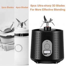 Portable Blenders 350ml Personal Size Blender Smoothies and Shakes Mini Blender USB Rechargeable with Eight Blades Handheld Blender Sports Travel
