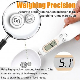 Electronic Kitchen Scale 500g 0.1g LCD Digital Measuring Food Flour Digital Spoon Scale Mini Kitchen Tool for Milk Coffee Scale
