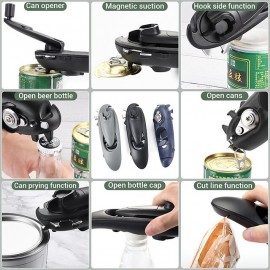 8 in 1 Can Opener Multifunctional Manual Bottle Opener Hand Crank Can Opener Open Mineral Water Beer Bottle Opener Tool
