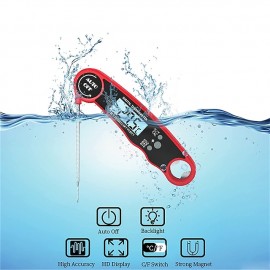 Instant Read Meat Thermometer Kitchen Thermometer Waterproof Ultra Fast Digital Display Food Water Milk Thermometer for Outdoor Cooking BBQ and Kitchen Temperature Tester Household Tool
