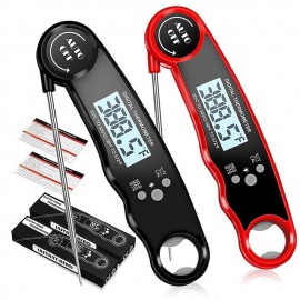 Instant Read Meat Thermometer Kitchen Thermometer Waterproof Ultra Fast Digital Display Food Water Milk Thermometer for Outdoor Cooking BBQ and Kitchen Temperature Tester Household Tool
