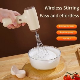 5 Speed Hand Held Electric Egg Beater USB Rechargeable Automatic Stirring Machine Two Sticks Mini Cream Whisk Kitchen Baking
