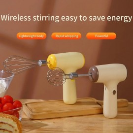 5 Speed Hand Held Electric Egg Beater USB Rechargeable Automatic Stirring Machine Two Sticks Mini Cream Whisk Kitchen Baking

