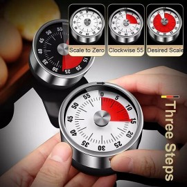 Kitchen Mechanical Timer 60 Minute Alarm Cooking Timer Loud Alarm Magnetic Clock Timer
