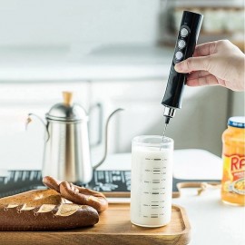 3 In 1 Portable Rechargeable Electric Milk Frother Foam Maker Handheld Foamer High Speeds Drink Mixer Coffee Frothing Wand
