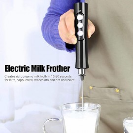 3 In 1 Portable Rechargeable Electric Milk Frother Foam Maker Handheld Foamer High Speeds Drink Mixer Coffee Frothing Wand
