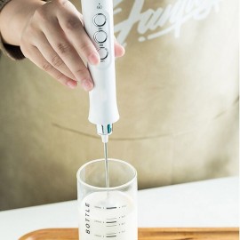 3 In 1 Portable Rechargeable Electric Milk Frother Foam Maker Handheld Foamer High Speeds Drink Mixer Coffee Frothing Wand
