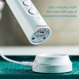 3 In 1 Portable Rechargeable Electric Milk Frother Foam Maker Handheld Foamer High Speeds Drink Mixer Coffee Frothing Wand
