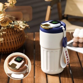 450ml Seamless Liner Stainless Steel Coffee Mug Smart LED Temperature Display Thermos Portable Leakproof Insulation Cup
