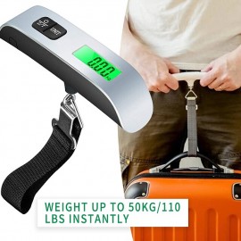 Portable LCD Digital Luggage Weight Scales Hanging Suitcase Baggage Travel Scale with Belt for Electronic Weight Tool 50kg/110lb
