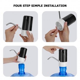 Electric Potable Water Dispenser, Electric Drinking Water Pump Automatic Portable Water Bottle Dispenser with USB Charger for 4.5-19 Liters
