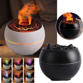 1 PCS Essential Oil Diffusers Large Room 360ml Flame Aromatherapy Diffuser for Home Bedroom for Run 24 Hours and Auto Off Big Humidifier Ultrasonic 7 Colors LED Night Light
