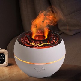 1 PCS Essential Oil Diffusers Large Room 360ml Flame Aromatherapy Diffuser for Home Bedroom for Run 24 Hours and Auto Off Big Humidifier Ultrasonic 7 Colors LED Night Light
