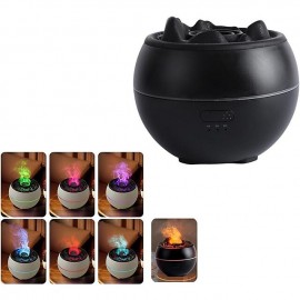 1 PCS Essential Oil Diffusers Large Room 360ml Flame Aromatherapy Diffuser for Home Bedroom for Run 24 Hours and Auto Off Big Humidifier Ultrasonic 7 Colors LED Night Light
