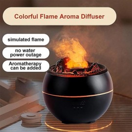 1 PCS Essential Oil Diffusers Large Room 360ml Flame Aromatherapy Diffuser for Home Bedroom for Run 24 Hours and Auto Off Big Humidifier Ultrasonic 7 Colors LED Night Light

