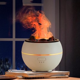 1 PCS Essential Oil Diffusers Large Room 360ml Flame Aromatherapy Diffuser for Home Bedroom for Run 24 Hours and Auto Off Big Humidifier Ultrasonic 7 Colors LED Night Light
