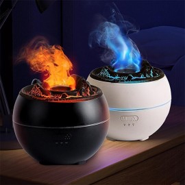 1 PCS Essential Oil Diffusers Large Room 360ml Flame Aromatherapy Diffuser for Home Bedroom for Run 24 Hours and Auto Off Big Humidifier Ultrasonic 7 Colors LED Night Light
