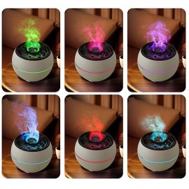1 PCS Essential Oil Diffusers Large Room 360ml Flame Aromatherapy Diffuser for Home Bedroom for Run 24 Hours and Auto Off Big Humidifier Ultrasonic 7 Colors LED Night Light
