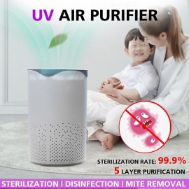 New Upgrade UV Air Purifier Allergies Eliminator Air Cleaner for Dust Pollen Smoke and Pet Dander Purifiers for Home Office Room