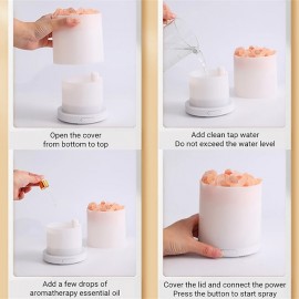 Air Humidifier With Colorful Night Light Cool Mist Humidifier For Home Office Bedroom Cute Aesthetic Stuff Home Decor Room
