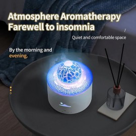 Planet Volcanic Flame Aroma Diffuser Humidifier Ultrasonic Air Humidifier With Light Simulation Colorful Flame Fragrance Machine
