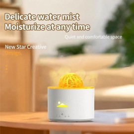 Planet Volcanic Flame Aroma Diffuser Humidifier Ultrasonic Air Humidifier With Light Simulation Colorful Flame Fragrance Machine
