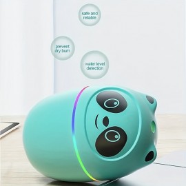 220ML USB Panda Mini Humidifier, 7 Colors LED Aromatherapy Essential Oil Diffuser Spray

