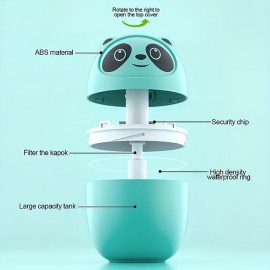 220ML USB Panda Mini Humidifier, 7 Colors LED Aromatherapy Essential Oil Diffuser Spray
