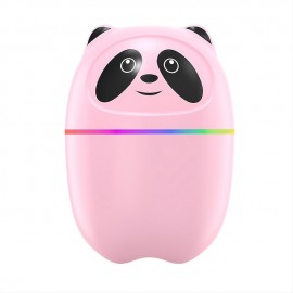 220ML USB Panda Mini Humidifier, 7 Colors LED Aromatherapy Essential Oil Diffuser Spray
