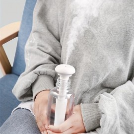 USB Portable Air Humidifier Diamond Shaped Bottle Aroma Diffuser Mist Maker For Home Office Humidification Detachable
