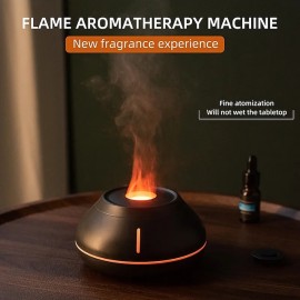 New Essential Oil Diffuser Air Humidifier Ultrasonic Cool Mist Maker Fogger with 7-color Flame Lamp Aroma Diffuser
