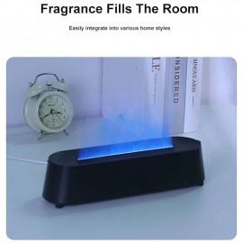 Creative 3D Simulation Flame Air Humidifier Household Colorful Atmosphere Light Intelligent Remote Control Humidifier USB Desktop Silent Large Fog Volume Humidifier Home Decor Room Decor
