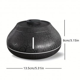 Crackle Paint Flame Aroma Diffuser Simulation Flame Air Humidifier Cool Mist Humidifier Quiet Ultrasonic Humidifiers For Bedroom Home School Dorm Cute Aesthetic Stuff Home Decor Room Decor
