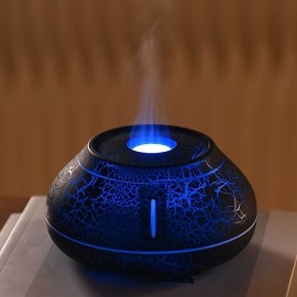 Crackle Paint Flame Aroma Diffuser Simulation Flame Air Humidifier Cool Mist Humidifier Quiet Ultrasonic Humidifiers For Bedroom Home School Dorm Cute Aesthetic Stuff Home Decor Room Decor
