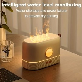 3D Flame Humidifier Portable Silent Aromatherapy Essential Oil Diffuser With Flame Night Light For Home Office Kids Bedroom 250ml Cool Mist Humidifie
