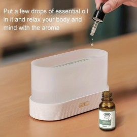3D Flame Humidifier Portable Silent Aromatherapy Essential Oil Diffuser With Flame Night Light For Home Office Kids Bedroom 250ml Cool Mist Humidifie
