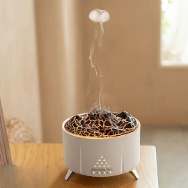 Simulation Flame Diffuser Humidifier Volcano Lamp  Air Cloud Humidifier Premium Essential Oil Diffuser With Remote Control Timer And Auto Shutoff Safety Switchï¼ˆNot include essential oilsï¼‰
