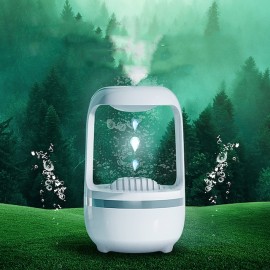 Anti-Gravity Humidifier for Bedroom Air Humidifier with Water Drop Levitating Countercurrent 500ml Smart Ultrasonic Cool Mist Humidifier with Light 2 Modes for Home Office Energy-Saving
