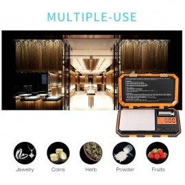 Digital Mini Scale 200g /0.01g Pocket Scale 50g Calibration Weight LCD Backlit Display Electronic Smart Scale
