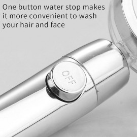 High Pressure Shower Head Water Saving Hand-held Spray Nozzle Turbocharged Shower Head With Small Fan Bathroom Supplies
