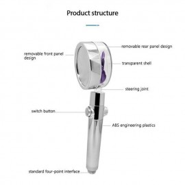 High Pressure Shower Head Water Saving Hand-held Spray Nozzle Turbocharged Shower Head With Small Fan Bathroom Supplies
